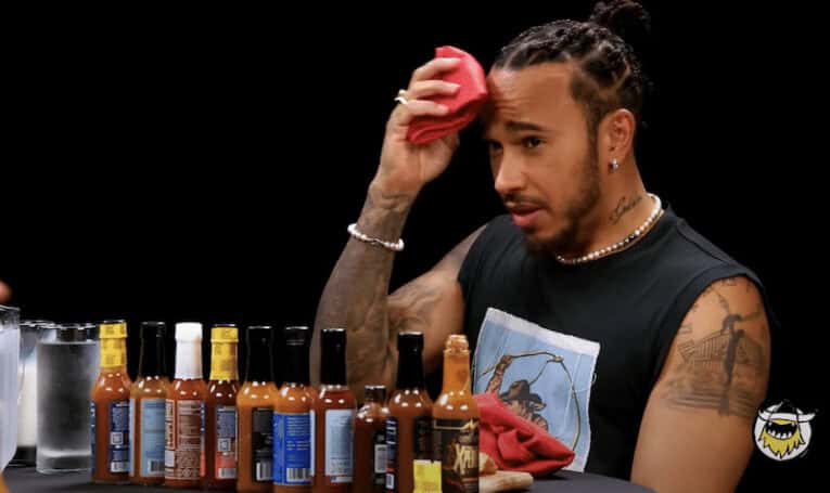 Lewis Hamilton (pictured) sweating the memory of death.